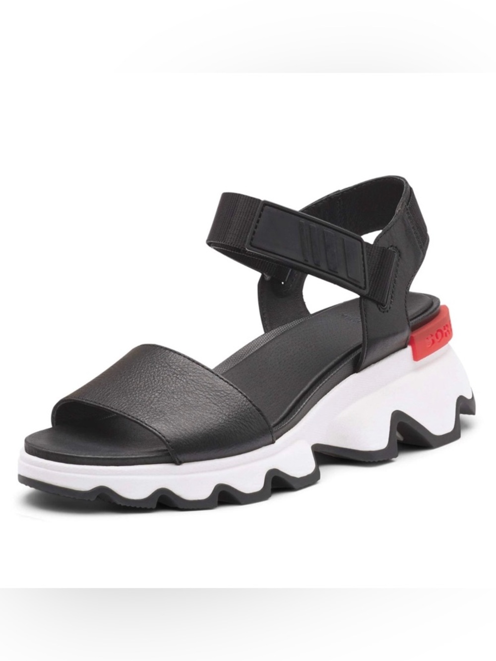 $189 Sorel Womens Kinetic Impact Y-Strap Sandals Size 7.5 Black, Worn Once